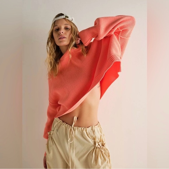 Free People NWT Easy Street Crop Pullover Size XL - Picture 3 of 4